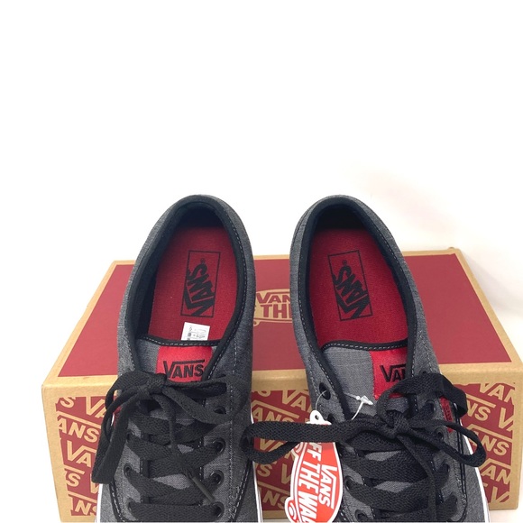 VANS Atwood Textile Black Grey Red Low Top Canvas Men’s Sneakers VN000KC46EZ - Picture 12 of 13